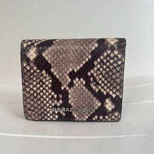 Michael Kors Snakeskin Leather Snap Wallet VERY GOOD CONDITION!